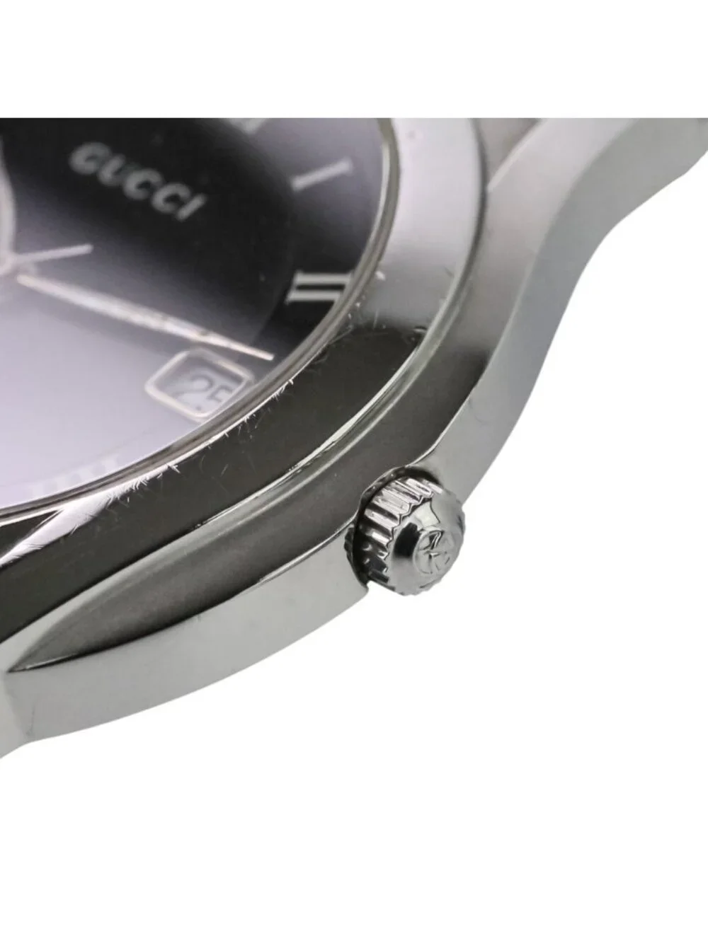 Gucci Quartz Watch Black Dial Silver